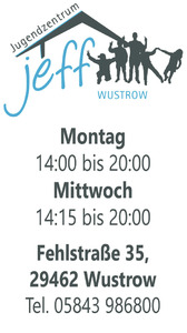 Montag 14 bis 20 Uhr, Mittwoch 14:15 bis 20 Uhr, Fehlstr 35, 05843 986800