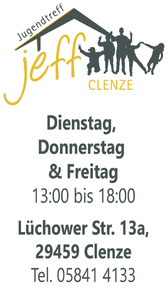 Dienstag, Donnerstag, Freitag 13 bis 19 Uhr, Lüchower Str 13a, 05841 4133
